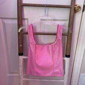 pink latex top